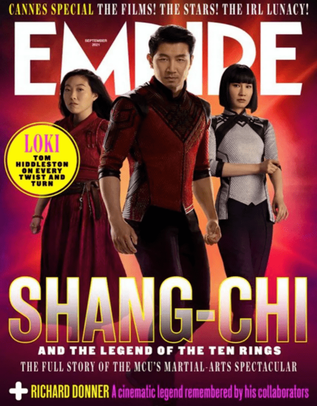 Los protagonistas de Shang Chi son parte de la portada de la revista Empire. Foto: Empire