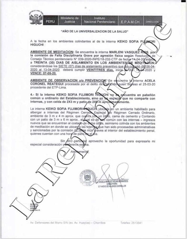 Comunicación dirigida al fiscal José Domingo Pérez. Foto: La República.