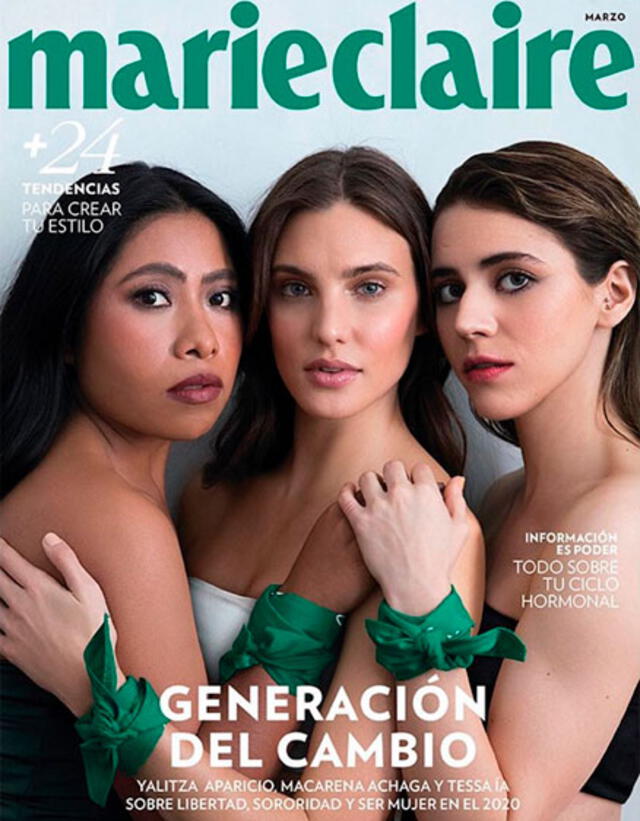 Yalitza Aparicio en la portada de la revista Marie Claire. Foto: Instagram