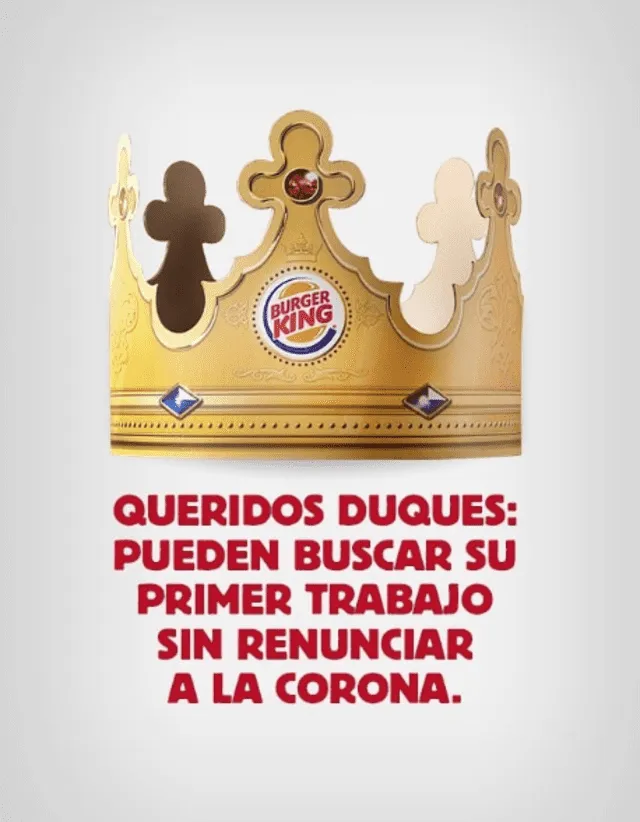 Esta es la oferta de Burger King.