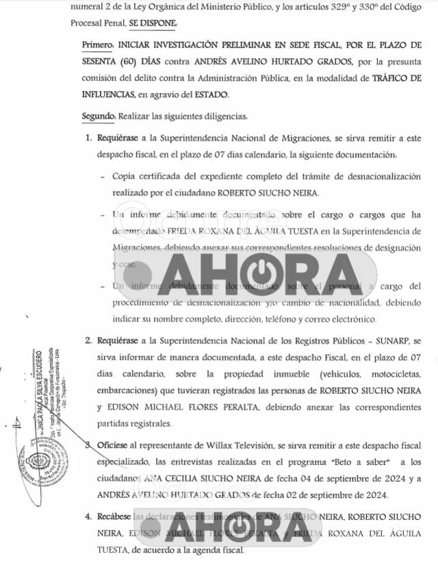  Fiscal anticorrupción pide testimonio de Edison Flores. | Foto: Alonso Ramos / X.   