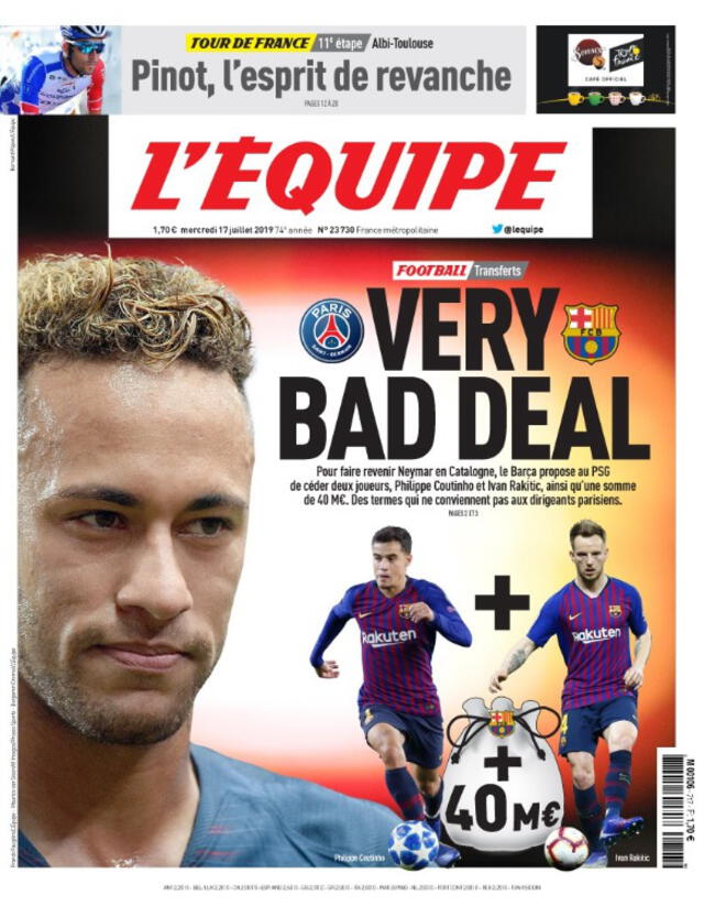 L'Équipe - Neymar