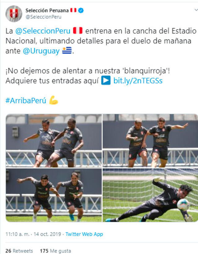 La selección peruana chocará ante Uruguay.