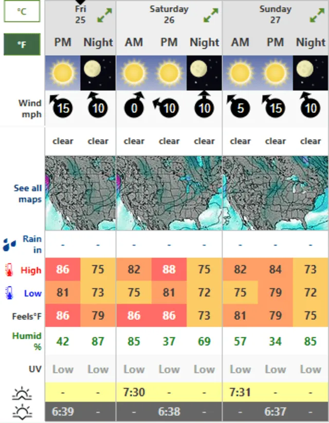  Actualización del clima en Houston. Foto. captura de pantalla de Weather Forecast   