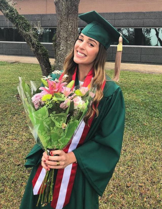 Raffaela Camet se graduó en 2017 en Estados Unidos. Foto: Instagram