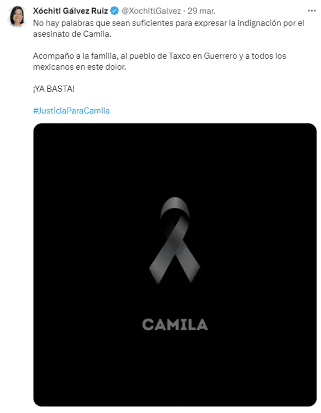 Esta publicación realizó Xóchitl Gálvez en su cuenta de X (antes Twitter). Foto: X   
