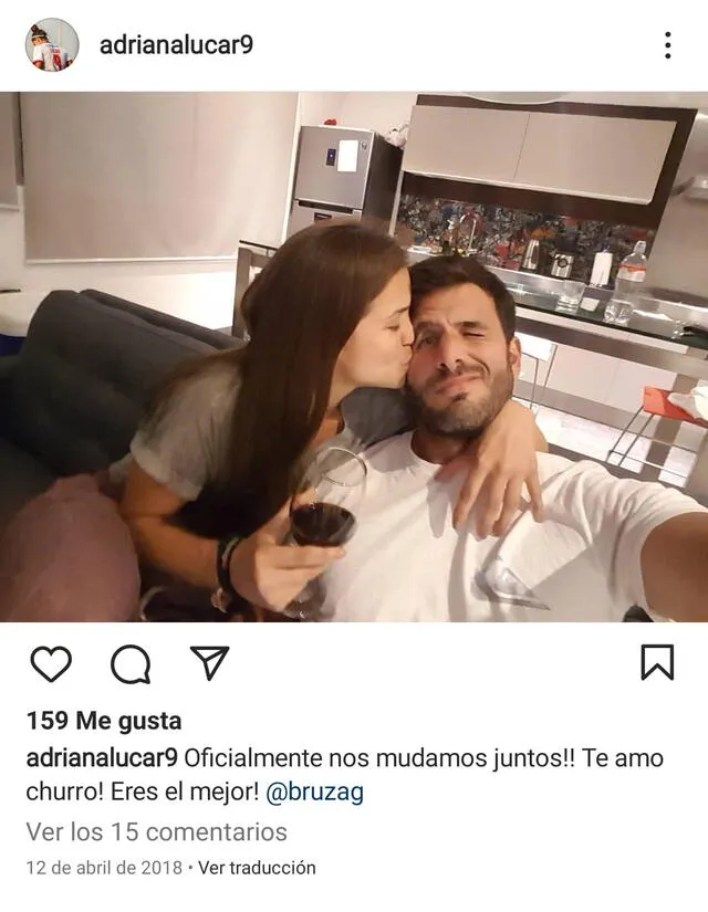 12.4.2018 |Publicación de Adriana Lúcar. Foto: captura Instagram