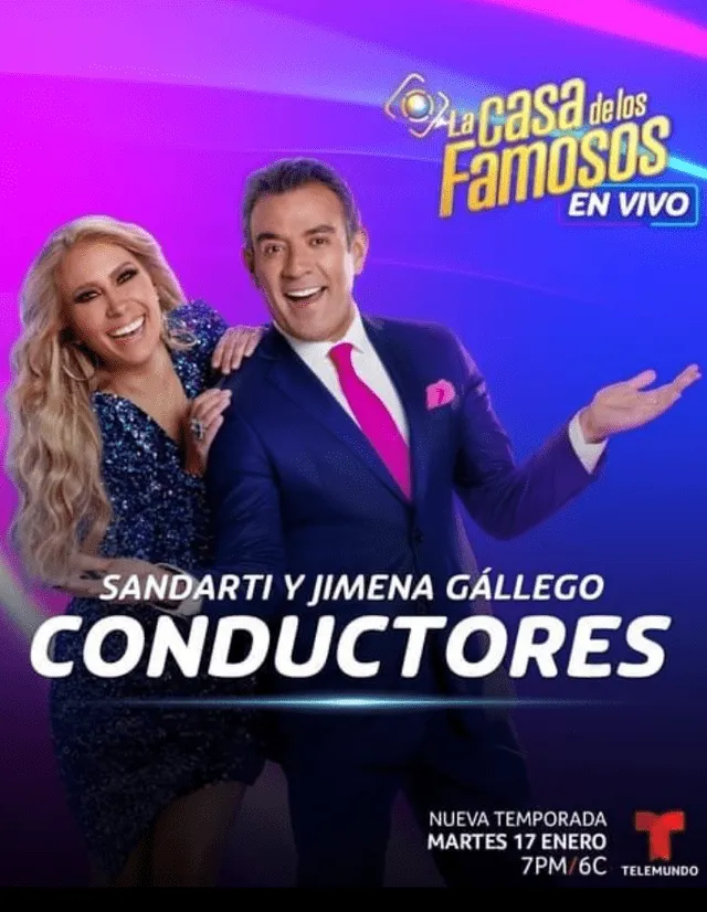 Sandarti y Jimena Gállego serán los nuevos conductores del programa. Foto: Instagram La Casa de los Famosos