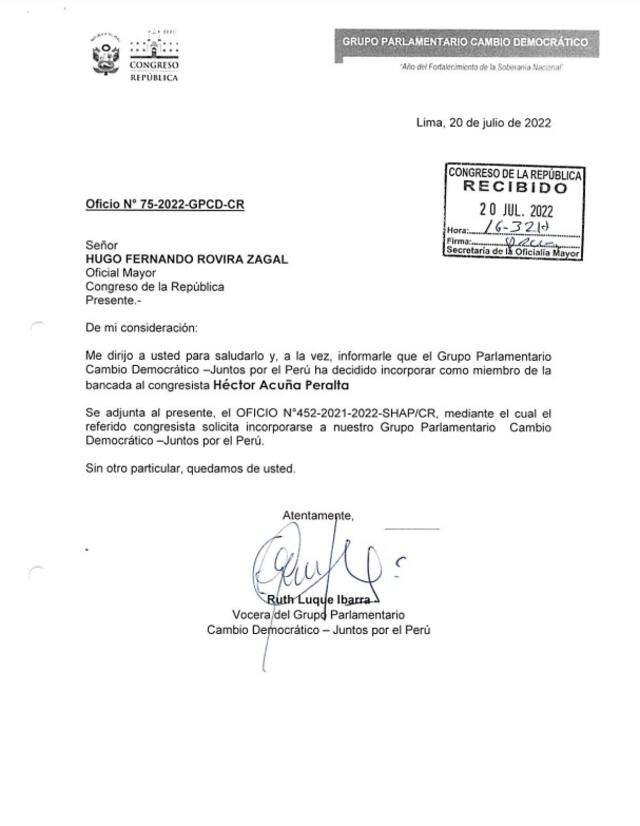 Comunicado de Ruth Luque