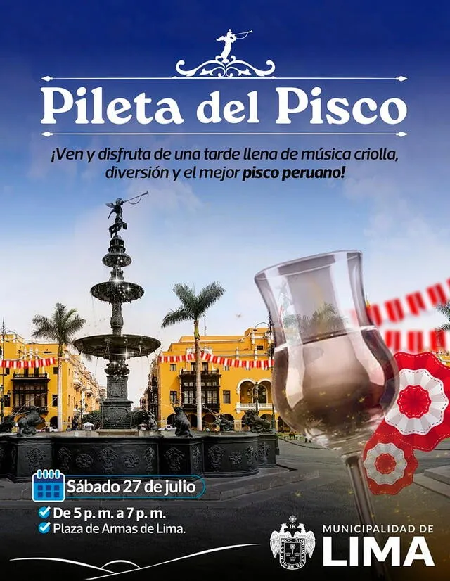 Fiestas Patrias 2024 en Lima: con pisco gratis y serenata, conoce las actividades para festejar la independencia del Perú