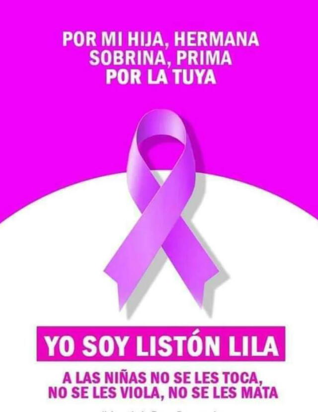 Listón lila representa el feminismo. Foto: difusión
