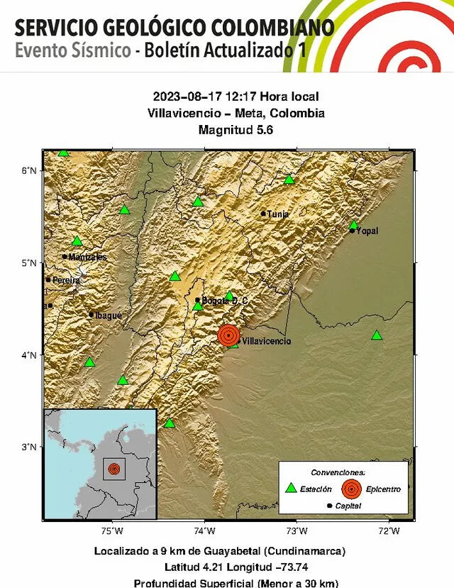 Temblor hoy, 17 de agosto: ¿De cuánto fue el sismo de hoy en Colombia? según el SGC