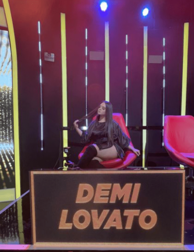'Demi Lovato' llegó a Yo soy: grandes batallas a retar a 'Gian Marco'. Foto: Paula Leonardi/Instagram.