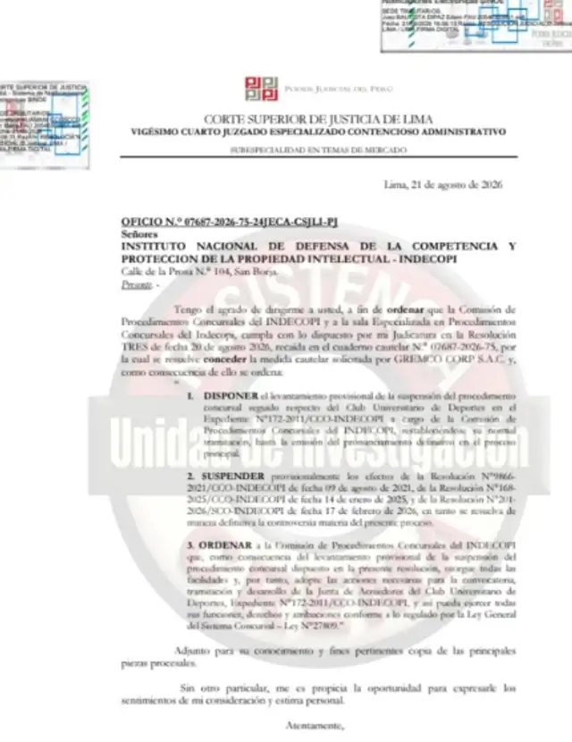 Resolución Universitario de Deportes