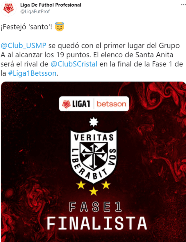 La Universidad San Martín jugará la final de la Fase 1 ante Sporting Cristal.