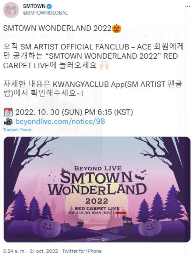 SMTOWN Wonderland 2022, halloween, fiesta, disfraces