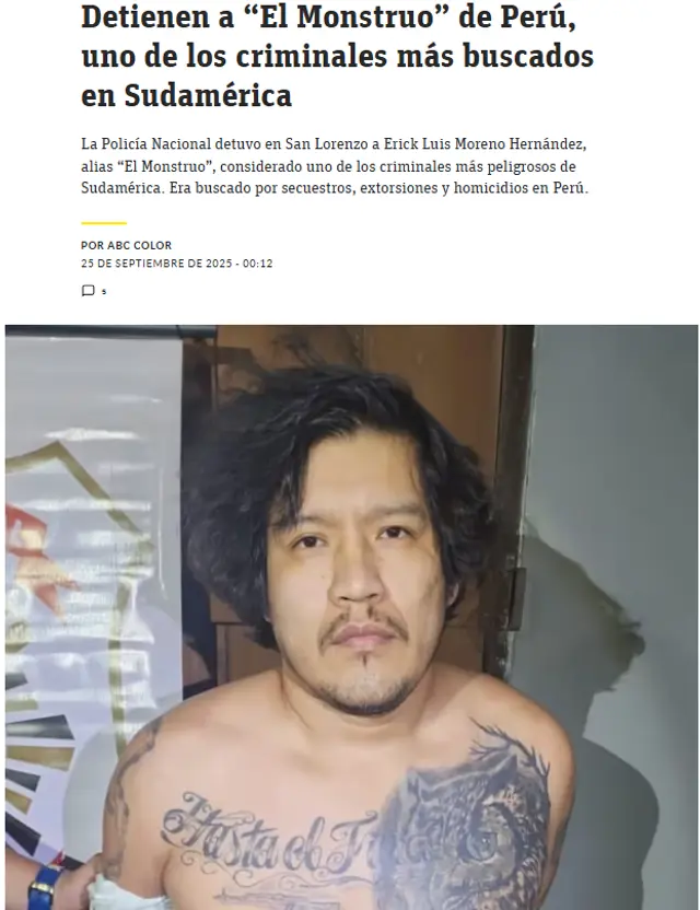 Caída de 'El Monstruo'. Foto: abc de Paraguay Caída de 'El Monstruo'. Foto: abc de Paraguay