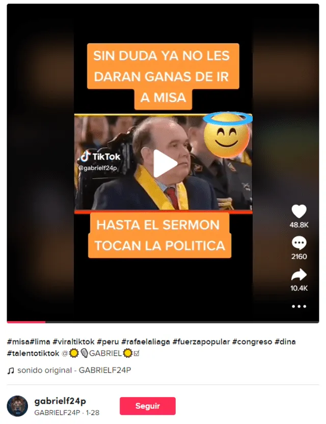  Publicación más antigua hallada. Foto: captura de TikTok   