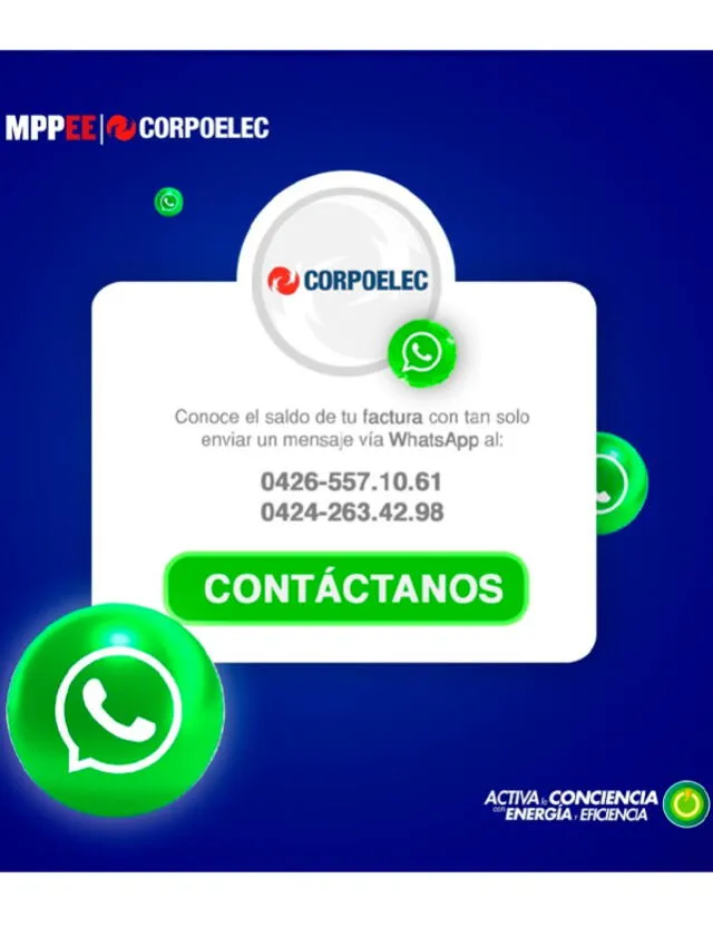 Corpoelec | Corpoelec por whatsapp | número de whatsapp corpoelec