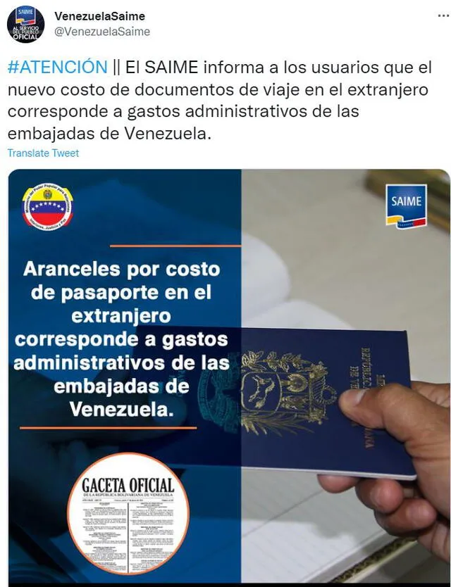 Pasaporte Venezolano cuánto cuesta el pasaporte venezolano hoy
