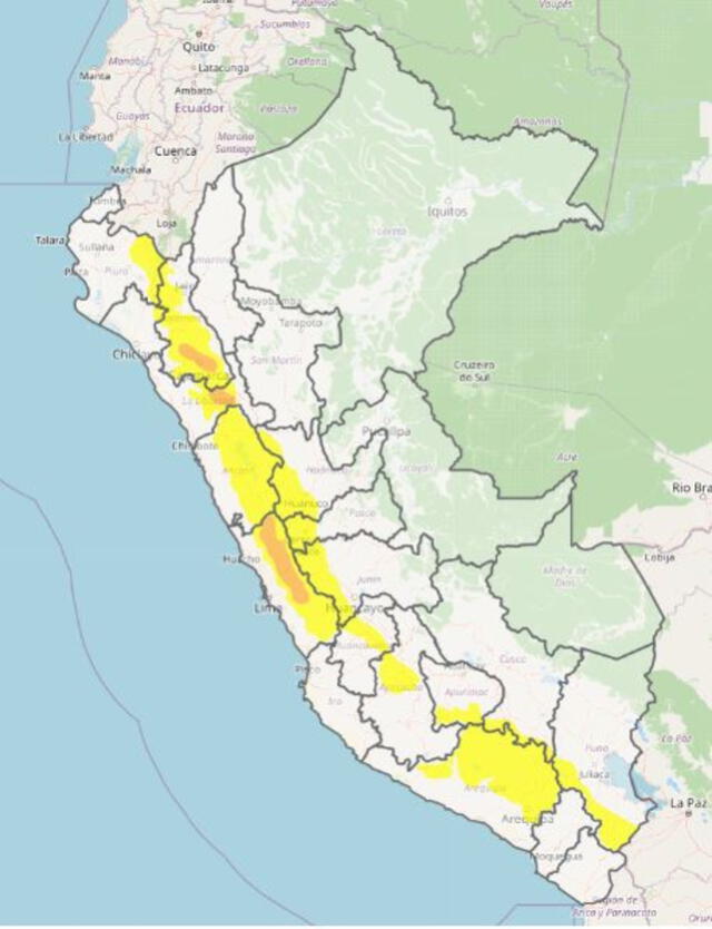 Estas son las regiones del Perú en alerta amarilla y naranja por incremento de temperaturas
