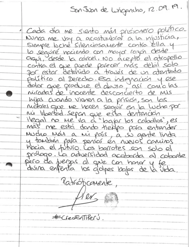 Carta de Pier Figari.