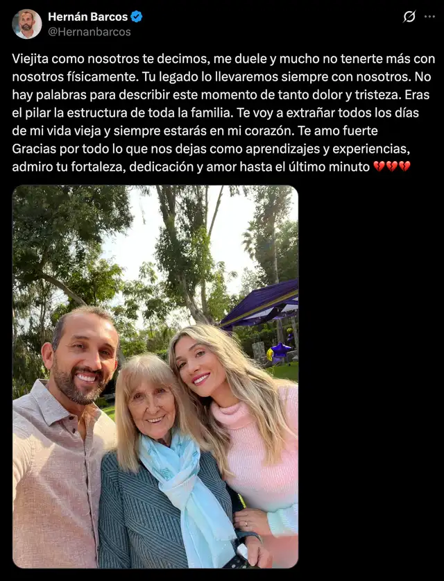 Hernán Barcos y el mensaje a su madre. Foto: Twitter Hernán Barcos y el mensaje a su madre. Foto: Twitter