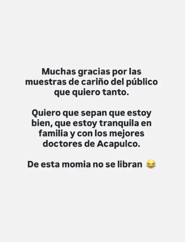 Mensaje de Laura Bozzo tras hospitalización en México. Mensaje de Laura Bozzo tras hospitalización en México.