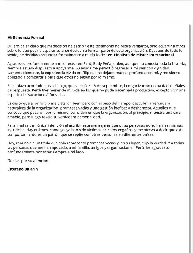 Exintegrante de 'Esto es guerra' renuncia a su corona.   