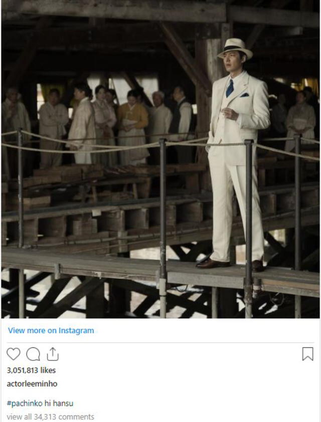 Lee Min Ho: su personaje en Pachinko tiene vínculos con la mafia japonesa. Foto: Instagram