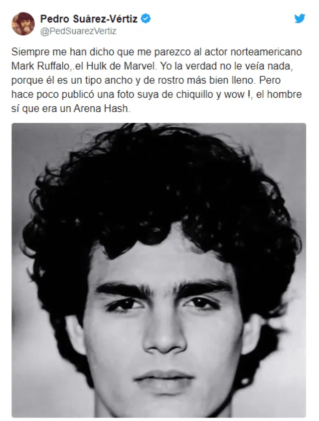 Pedro Suárez es comparado con Mark Ruffalo. (Foto: captura)