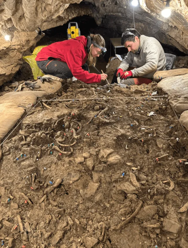  Excavaciones en el yacimiento Roc de les Orenetes en Girona, España. Foto: IPHES-CERCA 
