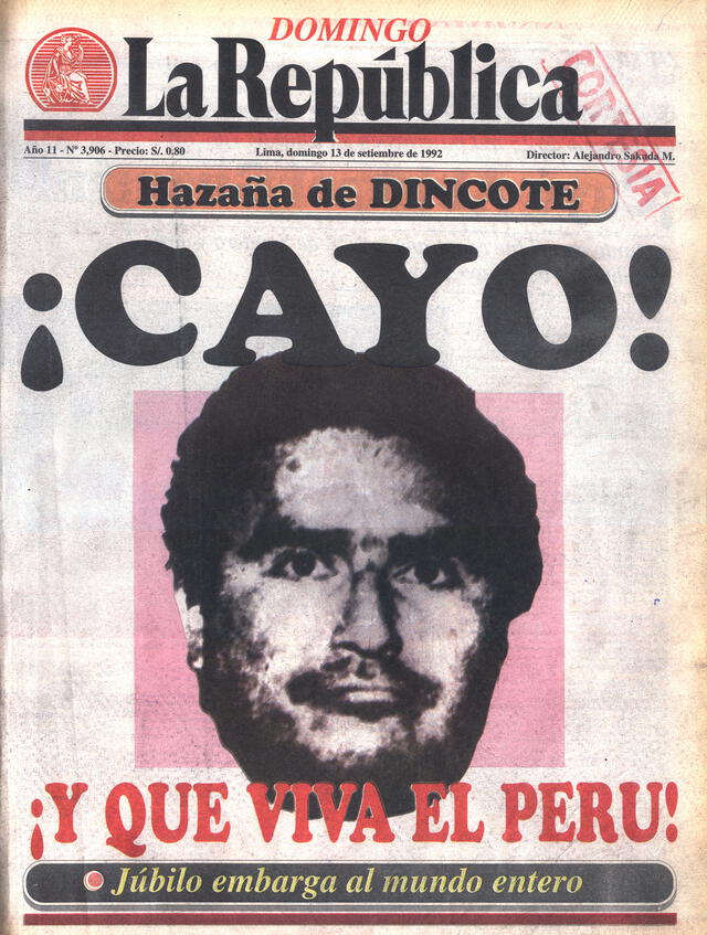 13 de setiembre de 1992. Histórica portada de La República. Foto: Archivo LR
