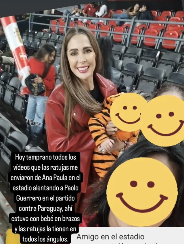  Ana Paula Consorte posó para una foto con una seguidora en el Estadio Monumental de Ate. Foto: Instagram/Instarándula   