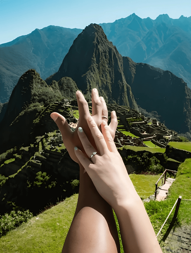 Jesse Katayama se casa en una ceremonia simbólica en Machu Picchu. Foto: @jessekatayama 