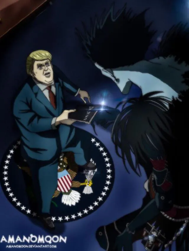 Donald Trump en Death Note - Fuente: difusión