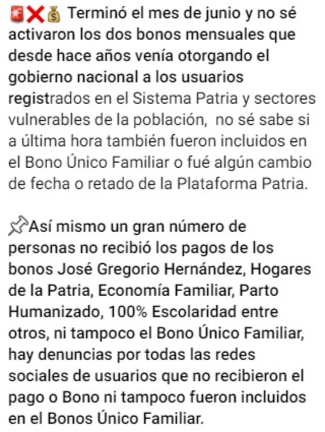 Anuncio sobre qué paso con los bonos especiales. Anuncio sobre qué paso con los bonos especiales.