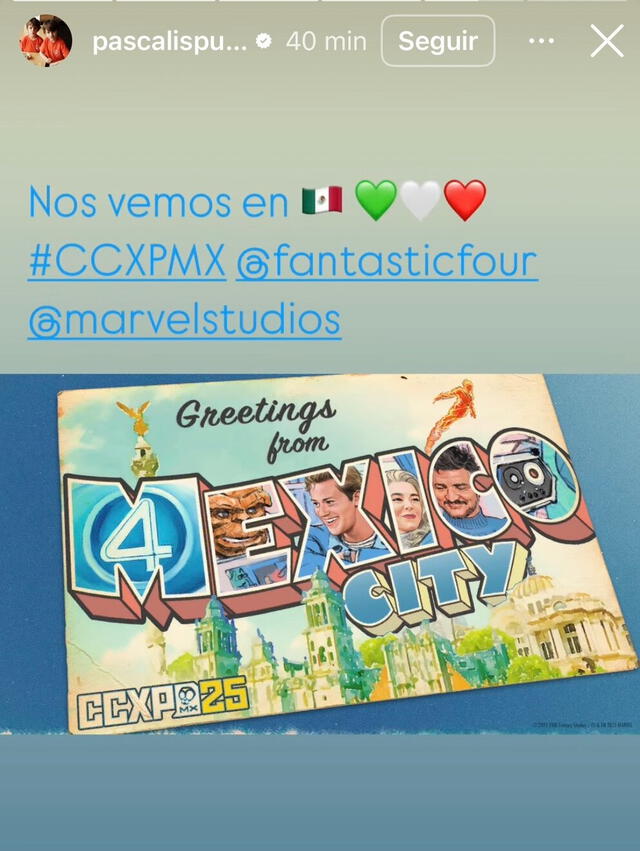  El actor usó su cuenta de Instagram para anunciar su presencia en CCXP 2025. Foto: IG | Pedro Pascal   