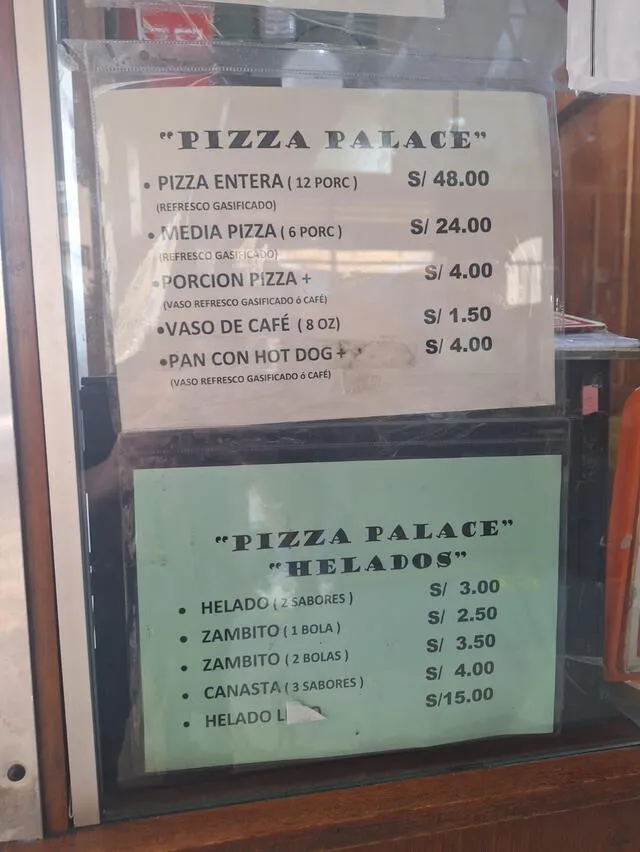  La carta completa de Pizza Palace. Foto: Alejandro Delgado Tong - La República   