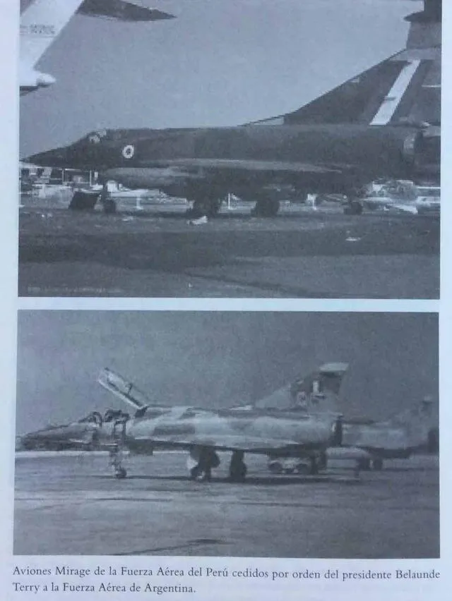 Aviones Mirage que Perú envió a Argentina para Guerra de las Malvinas. Foto: Libro "La intervención del Perú en la controversia de las Islas Malvinas"   