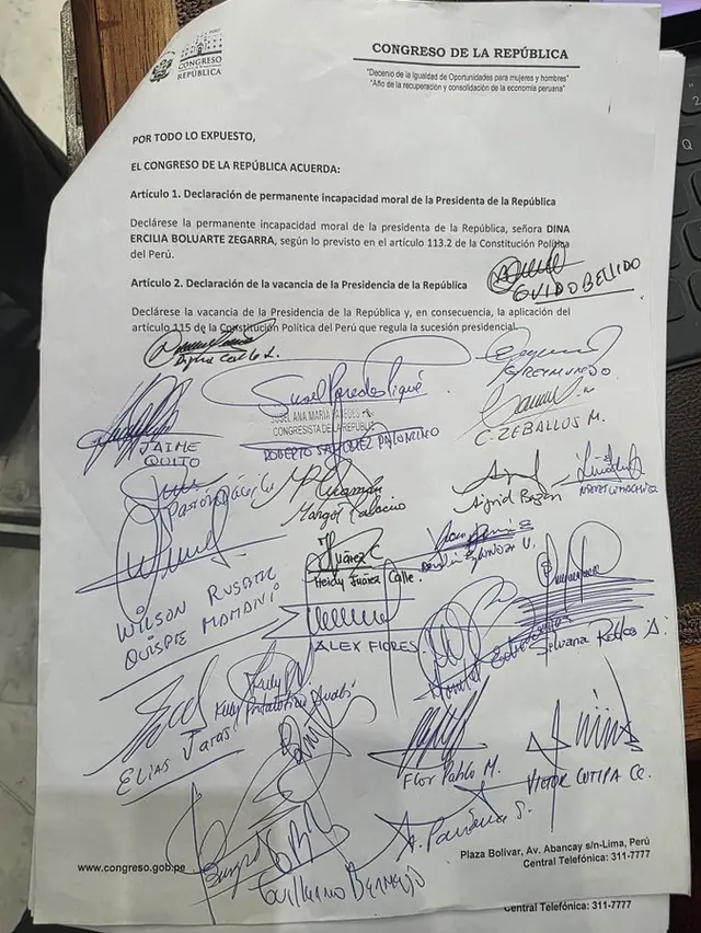 Moción de vacancia de Podemos Perú.   