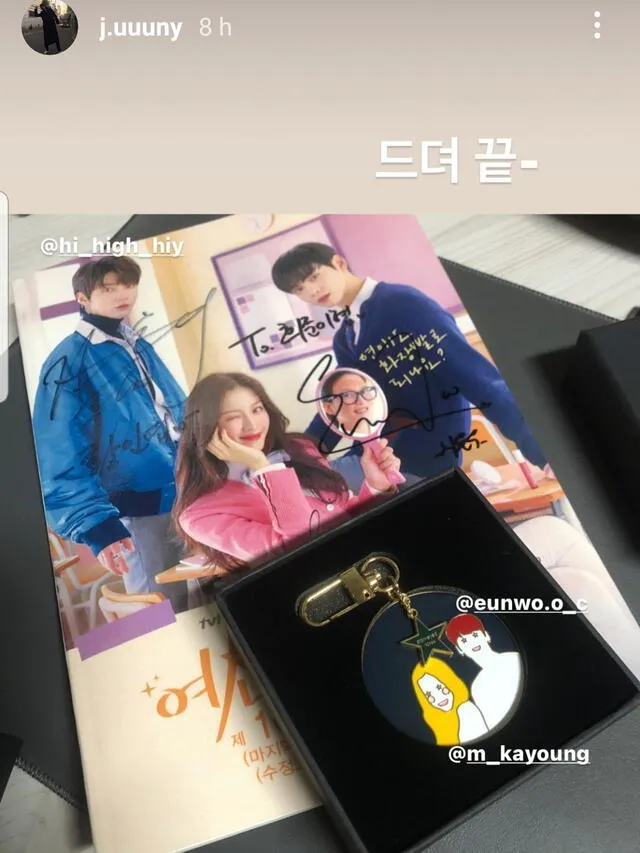 Director de True Beauty mostró los souvenirs que se lleva de la filmación del drama coreano. Foto: @j.uuuny/Instagram