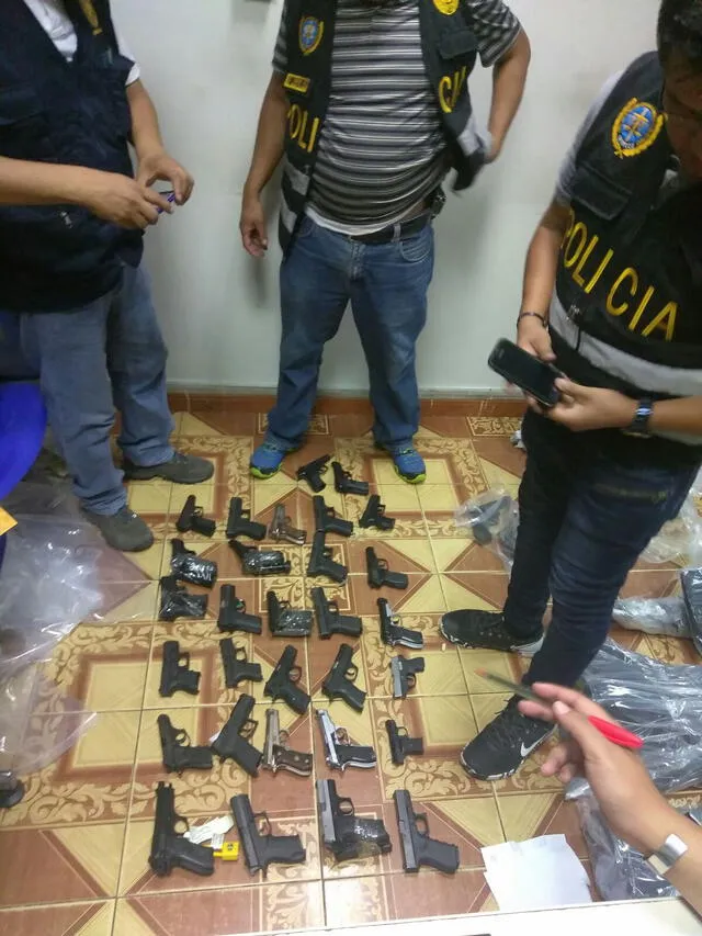 Policía captura a 9 implicados en tráfico de armas