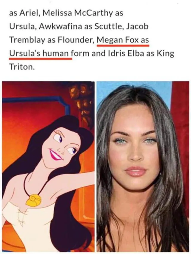 ¿Megan Fox sería parte de La Sirenita? - Fuente: difusión