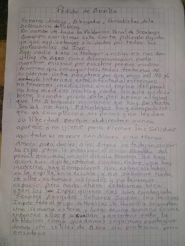 Carta de reclusos