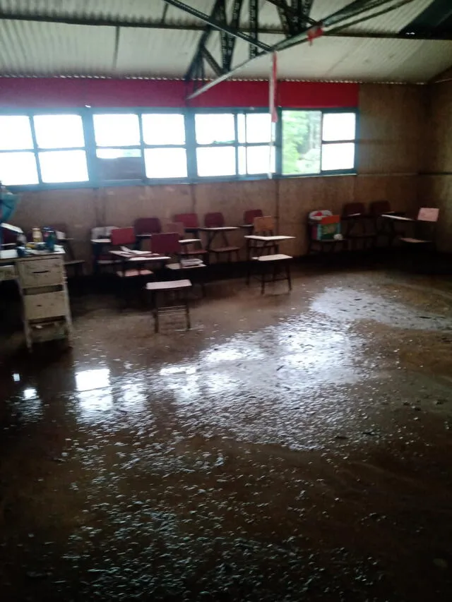 Colegio de Piura afectado.