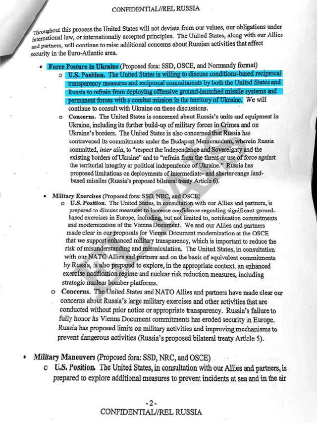 Respuesta de Estados Unidos y la OTAN. Foto: El País Respuesta de Estados Unidos y la OTAN. Foto: El País