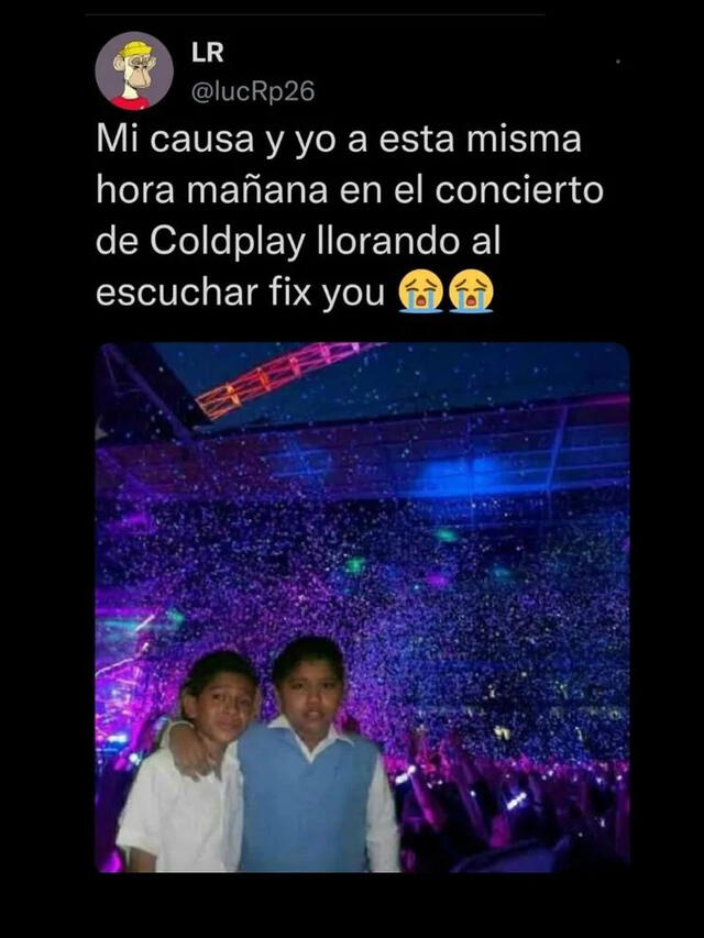 Memes tras la llegada de Coldplay a Lima, Perú. Foto: captura Twitter