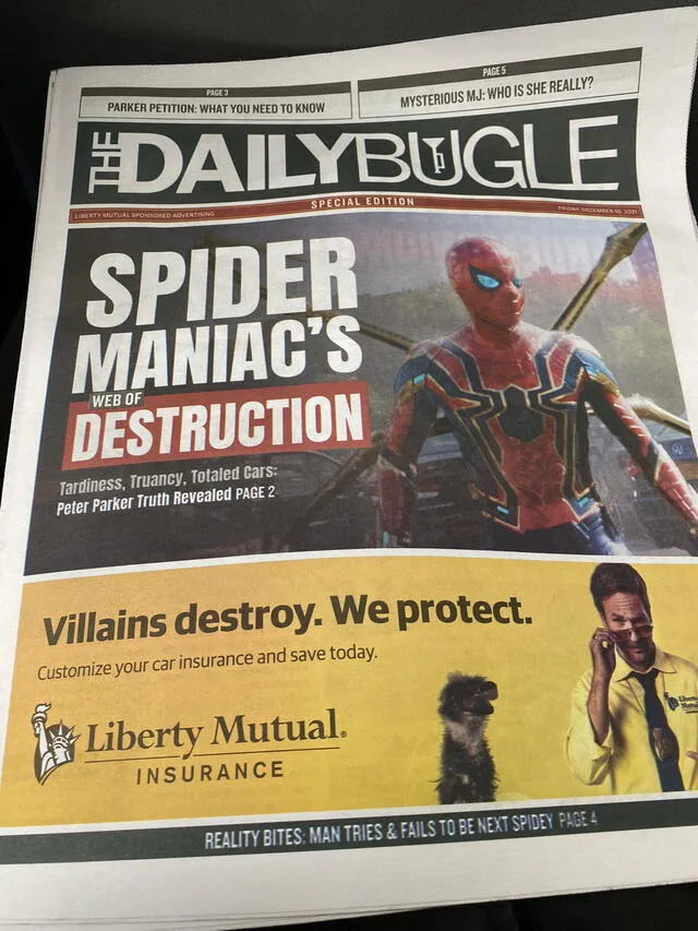 Spider-Man 3: The Daily Bugle apareció en Nueva York para promocionar No  way home | spiderman | Cine y series | La República