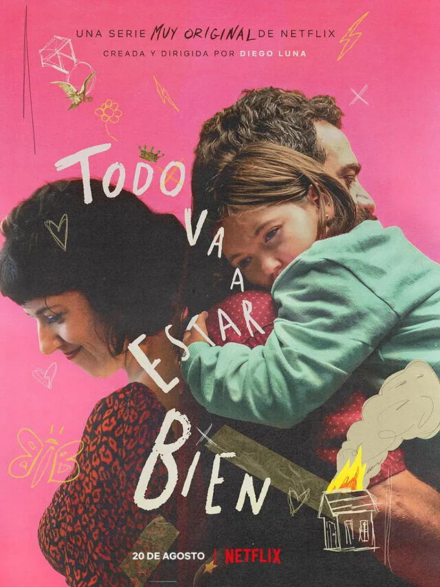 Afiche oficial de la serie Todo va a estar bien de Diego Luna. Foto: Netflix